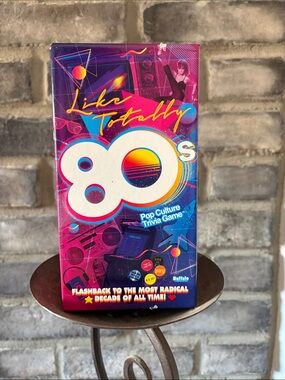 Buffalo David Bitton Neon 80s Pop Culture Trivia Game - Purple Pink Blue